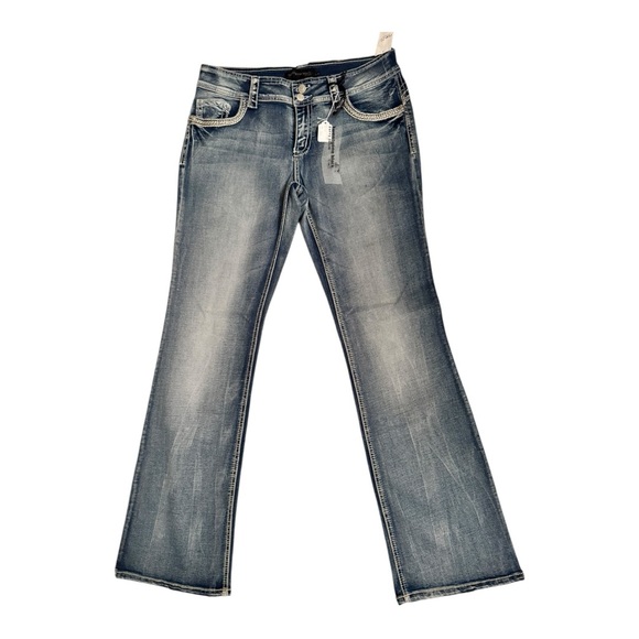 Rue21 Blue Flare Women's Jeans SZ 13/14 NWT - Picture 1 of 12